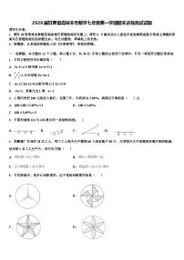 2026届甘肃省嘉峪关市数学七年级第一学期期末达标测试试题含解析