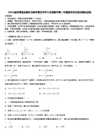 2026届甘肃省金昌市永昌市第五中学七年级数学第一学期期末综合测试模拟试题含解析