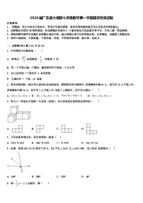 2026届广东省大埔县七年级数学第一学期期末检测试题含解析