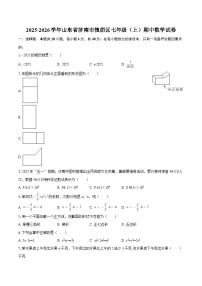 2025-2026学年山东省济南市槐荫区七年级（上）期中数学试卷-自定义类型