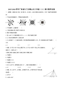 2025-2026学年广东省江门市鹤山市八年级（上）期中数学试卷-自定义类型