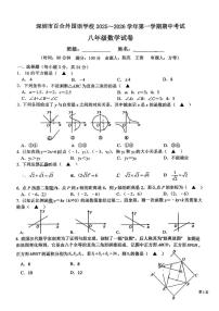 广东省深圳市龙岗区百合外国语学校2025-2026学年上学期八年级期中考试数学试卷