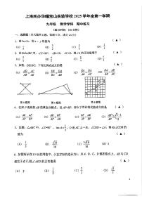 上海民办华曜宝山实验学校2025-2026学年九年级上学期期中数学考试卷
