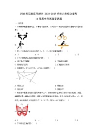 河北省石家庄市赵县2024-2025学年八年级上学期11月期中考试数学试卷（学生版）