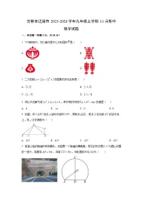 吉林省辽源市2025-2026学年九年级上学期11月期中数学试卷（学生版）