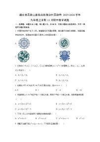 湖北省恩施土家族苗族自治州恩施市2025-2026学年九年级上学期11月期中数学试卷（学生版）