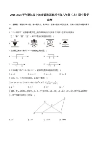 2025-2026学年浙江省宁波市镇海区蛟川书院八年级（上）期中数学试卷