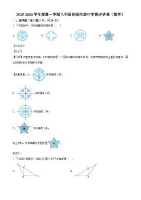 2025-2026学年八年级上学期期中考试数学试卷（解析）