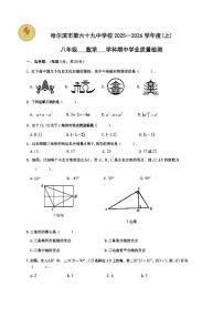 2025年哈尔滨市69中学八年级（上）期中数学试题及答案