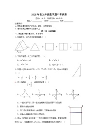 四川省巴中市第三中学2025-2026学年上学期九年级数学期中考试卷（含答案）