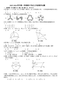 河南省许昌市建安区第三高级中学2025-2026学年九年级上学期期中数学试题（无答案）