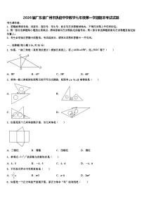 2026届广东省广州市执信中学数学七年级第一学期期末考试试题含解析