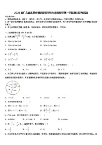 2026届广东省东莞市横沥爱华学校七年级数学第一学期期末联考试题含解析