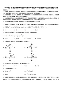 2026届广东省东莞市横沥爱华学校数学七年级第一学期期末教学质量检测模拟试题含解析