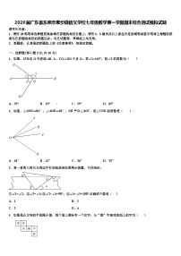 2026届广东省东莞市寮步镇信义学校七年级数学第一学期期末综合测试模拟试题含解析