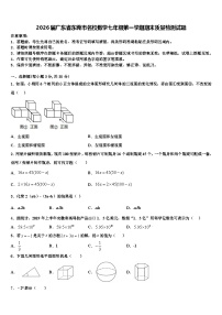 2026届广东省东莞市名校数学七年级第一学期期末质量检测试题含解析
