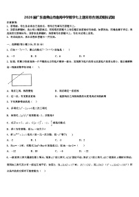 2026届广东省佛山市南海中学数学七上期末综合测试模拟试题含解析