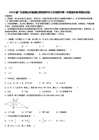 2026届广东省佛山市顺德区碧桂园学校七年级数学第一学期期末联考模拟试题含解析