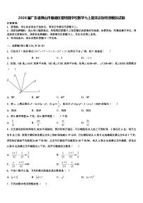 2026届广东省佛山市顺德区碧桂园学校数学七上期末达标检测模拟试题含解析