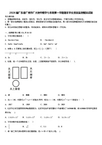 2026届广东省广州市广大附中数学七年级第一学期期末学业质量监测模拟试题含解析