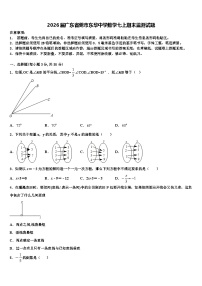 2026届广东省莞市东华中学数学七上期末监测试题含解析