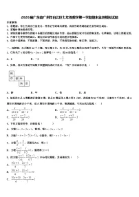 2026届广东省广州市白云区七年级数学第一学期期末监测模拟试题含解析