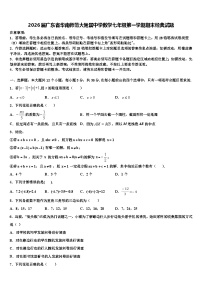 2026届广东省华南师范大附属中学数学七年级第一学期期末经典试题含解析