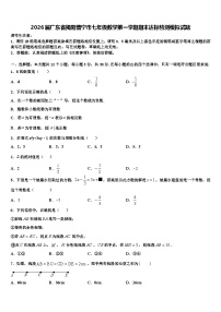 2026届广东省揭阳普宁市七年级数学第一学期期末达标检测模拟试题含解析
