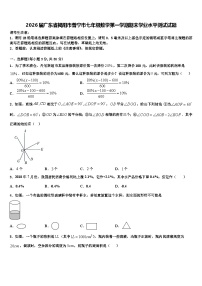 2026届广东省揭阳市普宁市七年级数学第一学期期末学业水平测试试题含解析