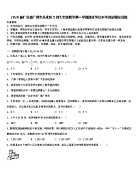 2026届广东省广州市从化区5月七年级数学第一学期期末学业水平测试模拟试题含解析