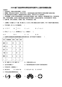 2026届广东省深圳市深圳实验学校数学七上期末检测模拟试题含解析