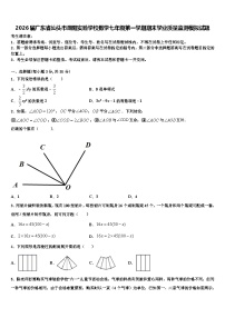 2026届广东省汕头市潮阳实验学校数学七年级第一学期期末学业质量监测模拟试题含解析