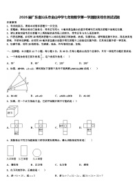 2026届广东省汕头市金山中学七年级数学第一学期期末综合测试试题含解析