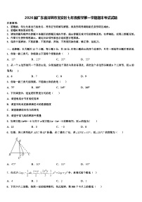 2026届广东省深圳市宝安区七年级数学第一学期期末考试试题含解析
