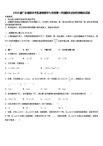 2026届广东省韶关市乳源县数学七年级第一学期期末达标检测模拟试题含解析