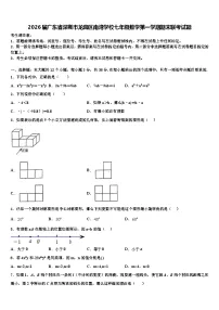 2026届广东省深圳市龙岗区南湾学校七年级数学第一学期期末联考试题含解析