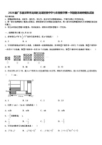 2026届广东省深圳市龙岗区龙城初级中学七年级数学第一学期期末调研模拟试题含解析