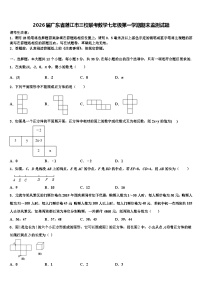 2026届广东省湛江市三校联考数学七年级第一学期期末监测试题含解析