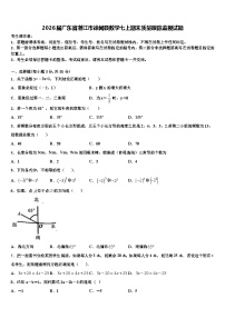 2026届广东省湛江市徐闻县数学七上期末质量跟踪监视试题含解析