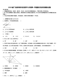 2026届广东省珠海市名校数学七年级第一学期期末质量检测模拟试题含解析