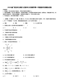 2026届广西玉林玉州区七校联考七年级数学第一学期期末检测模拟试题含解析