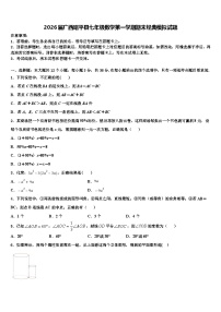 2026届广西昭平县七年级数学第一学期期末经典模拟试题含解析