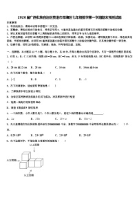 2026届广西壮族自治区贵港市覃塘区七年级数学第一学期期末预测试题含解析