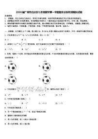 2026届广州市白云区七年级数学第一学期期末达标检测模拟试题含解析