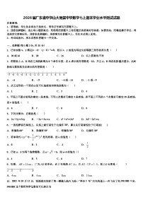 2026届广东省中学山大附属中学数学七上期末学业水平测试试题含解析