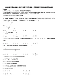 2026届贵州季期第三实验学校数学七年级第一学期期末质量跟踪监视模拟试题含解析
