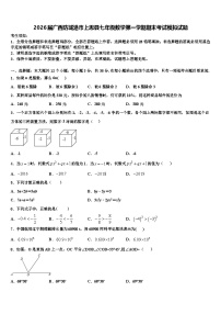 2026届广西防城港市上思县七年级数学第一学期期末考试模拟试题含解析