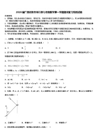 2026届广西河池市环江县七年级数学第一学期期末复习检测试题含解析