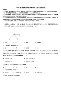 2026届广西来宾武宣县数学七上期末经典试题含解析