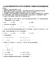 2026届广西柳州市城中学区文华中学七年级数学第一学期期末学业质量监测模拟试题含解析